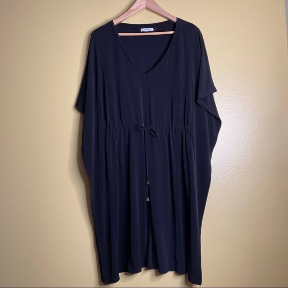Calvin Klein Black Jersey Knit Beach Cover Up/ Dress - Picture 1 of 4